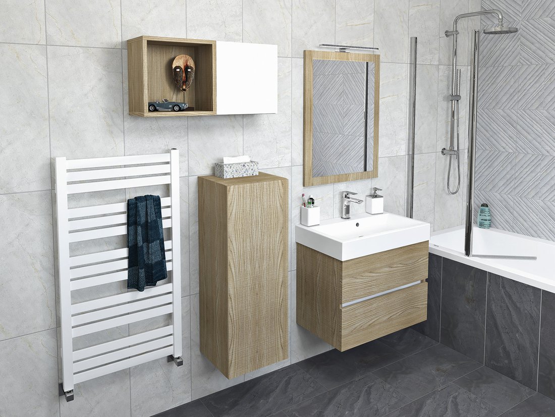 Sapho ESPACE skříňka 35x94x22cm, 1x dvířka, levá/pravá, dub alabama ESC110-2222
