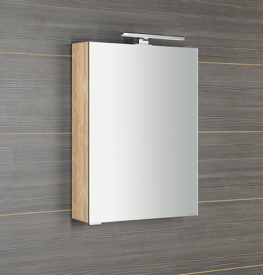Sapho MIRRÓ galerka s LED osvětlením, 50x70x16cm, levá/pravá, dub alabama MC050-0022