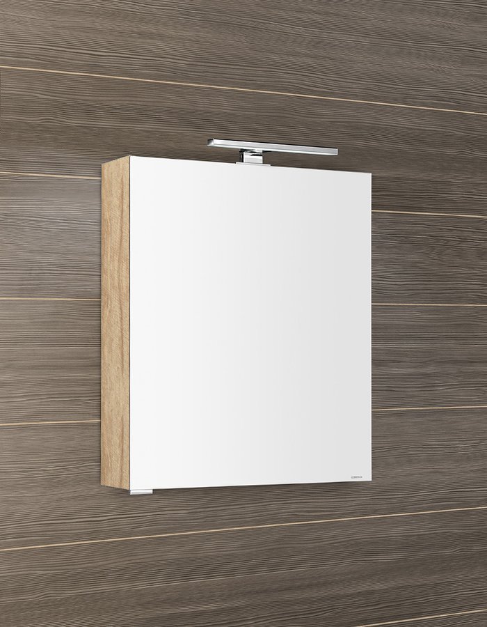 Sapho MIRRÓ galerka s LED osvětlením, 60x70x16cm, levá/pravá, dub alabama MC060-0022