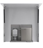 Photo: BASIC mirror cabinet 700 mm with automatic soap dispenser and hand dryer
