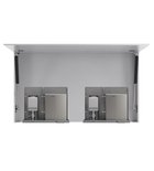 Photo: BASIC mirror cabinet 1200 mm with two automatic soap dispenser and two hand dryers