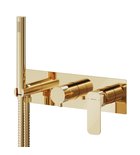 Photo: SPY Concealed Shower Mixer incl. Hand Shower, 2 Ways, gold