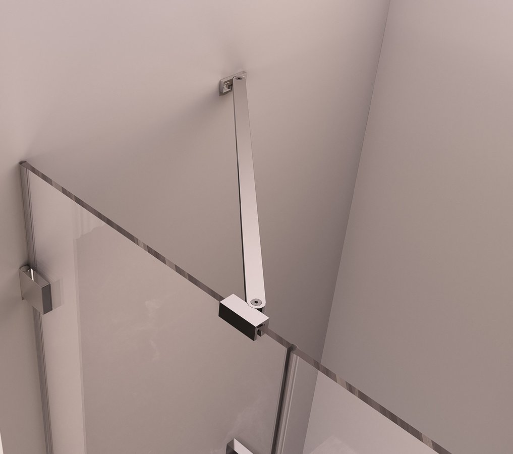 Polysan FORTIS EDGE boční stěna 800 mm, čiré sklo FL3582