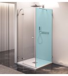 Photo: FORTIS EDGE shower door without profile 900mm, clear glass, left