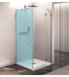 Photo: FORTIS EDGE shower door without profile 800mm, clear glass, right
