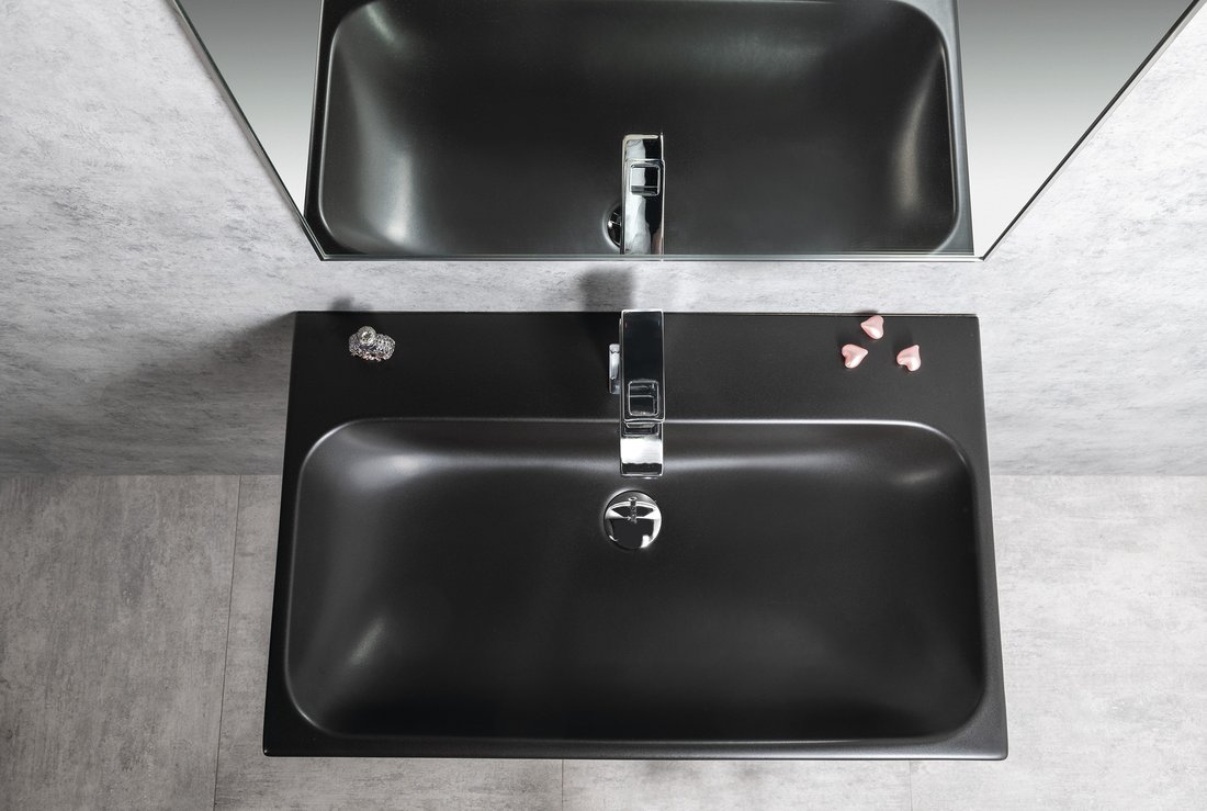 Sapho TORIDI keramické umyvadlo 76x46,5cm, černá mat TU0226B