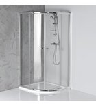 Photo: ARLETA štvrťkruhová sprchová zástena 800x800mm, číre sklo
