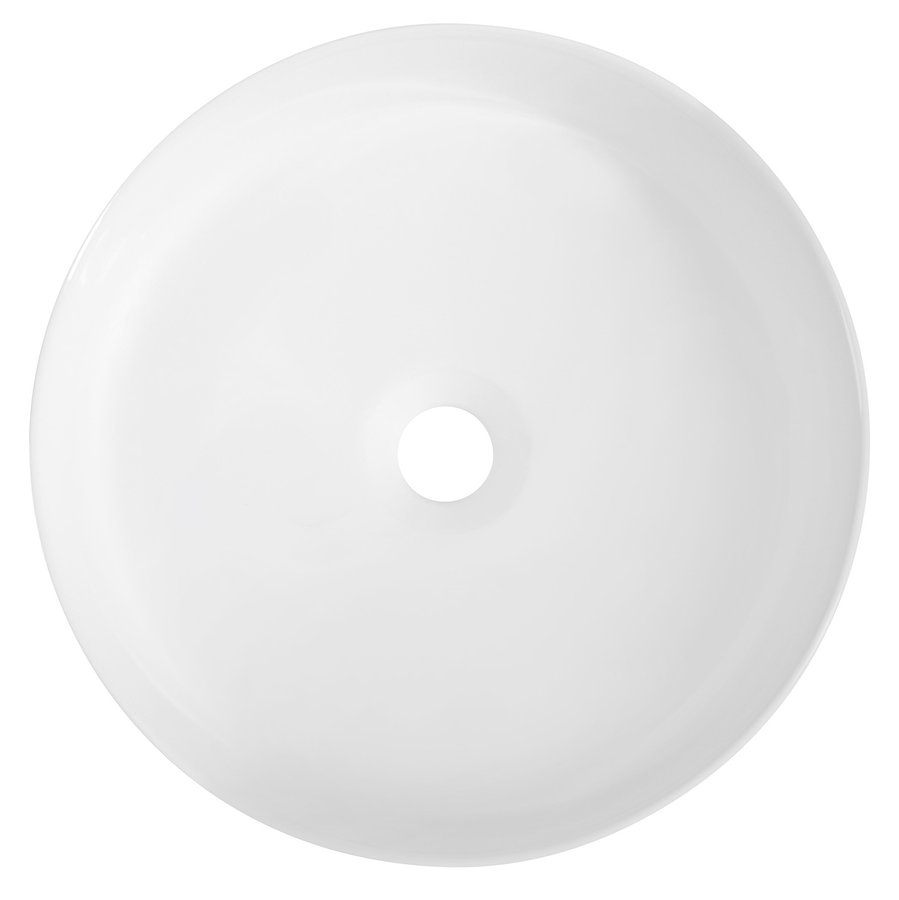Isvea INFINITY ROUND keramické umyvadlo na desku, průměr 36cm, bílá mat 10NF65036-2L