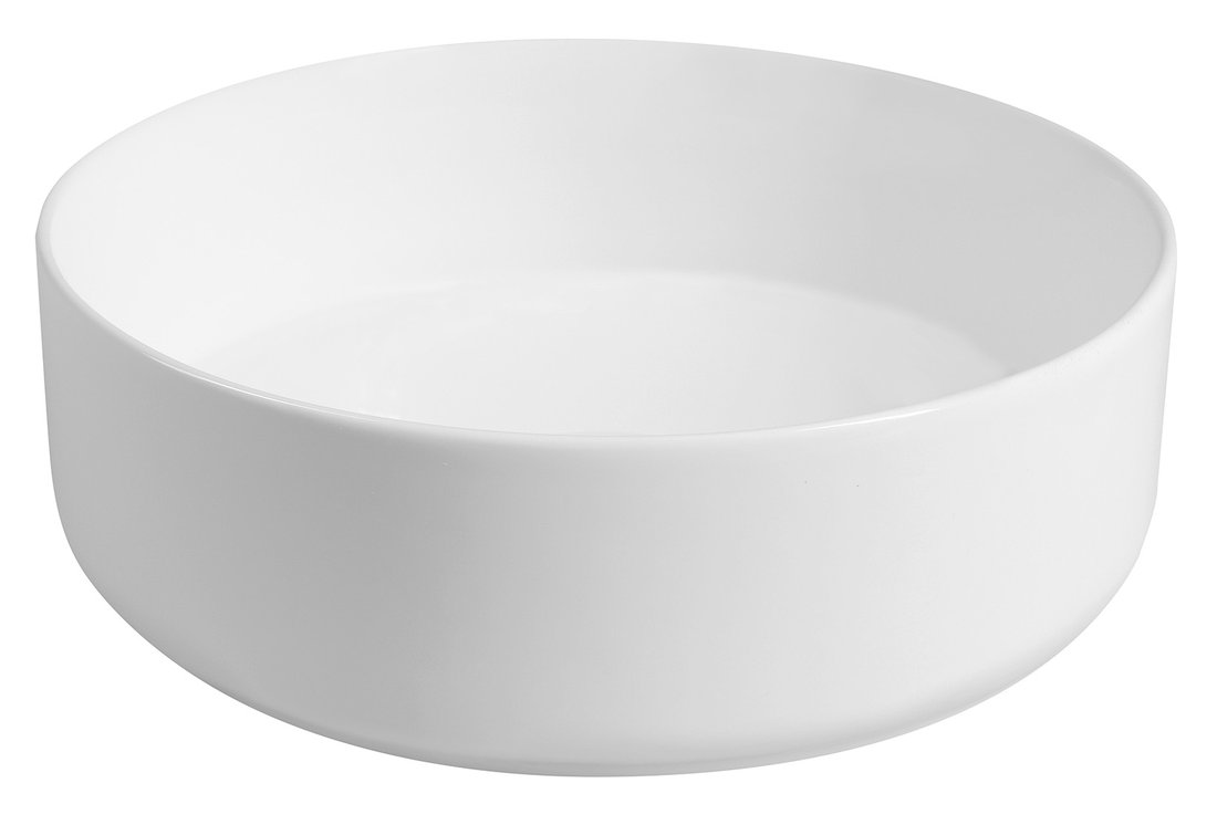 Isvea INFINITY ROUND keramické umyvadlo na desku, průměr 36cm, bílá mat 10NF65036-2L