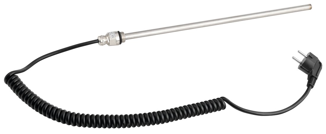 Elektrická topná tyč bez termostatu, kroucený kabel/černá, 300 W LT90300B