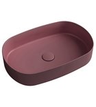 Photo: INFINITY OVAL keramické umyvadlo na desku, 55x36 cm, maroon red II. jakost