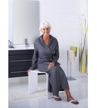 Photo: TRENDY koupelnová stolička 40x48x27,5cm, bílá mat