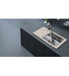 Photo: PARGA 1 Bowl Kitchen Sink 78x44cm, Granite-Steel, beige