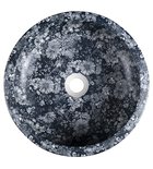 Photo: PRIORI counter top ceramic washbasin Ø 41 cm, blue blossoms