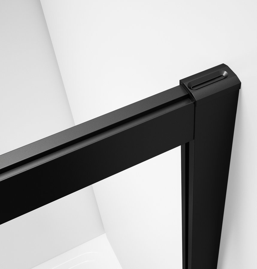 Gelco SIGMA SIMPLY BLACK sprchové dveře posuvné pro rohový vstup 800 mm, sklo Brick GS2480B