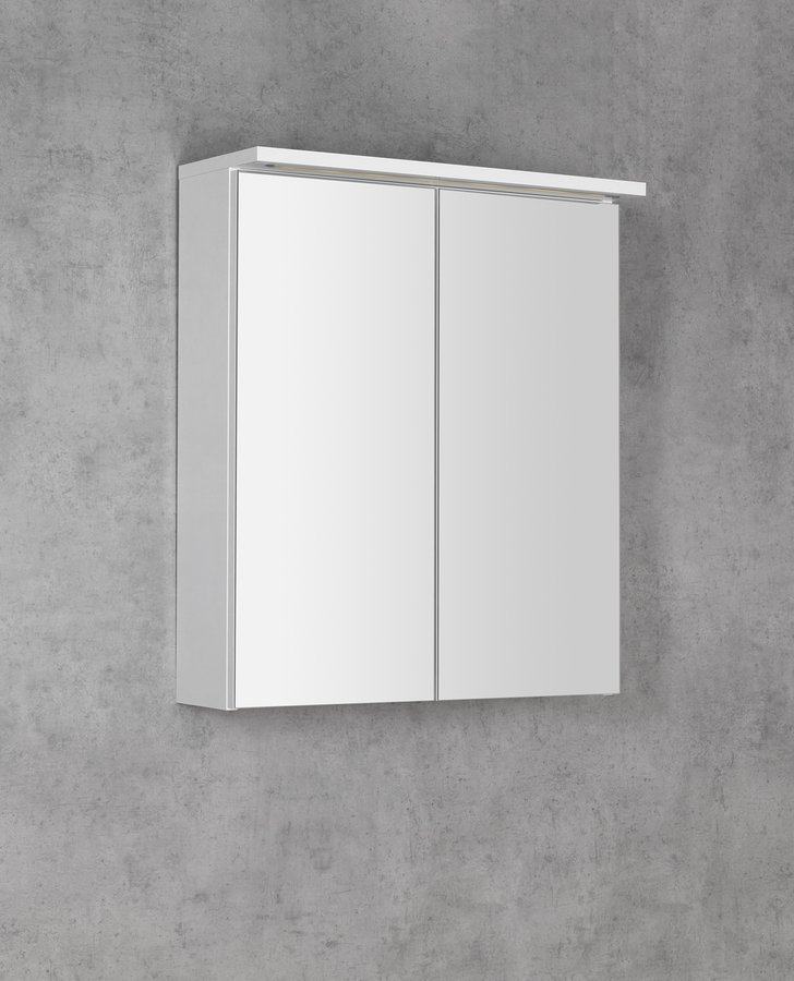 Aqualine KAWA STRIP galerka s LED osvětlením 60x70x22cm, bílá WGL60S
