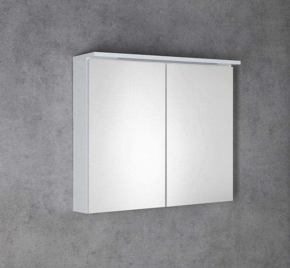 Aqualine KAWA STRIP galerka s LED osvětlením 80x70x22cm, bílá WGL80S