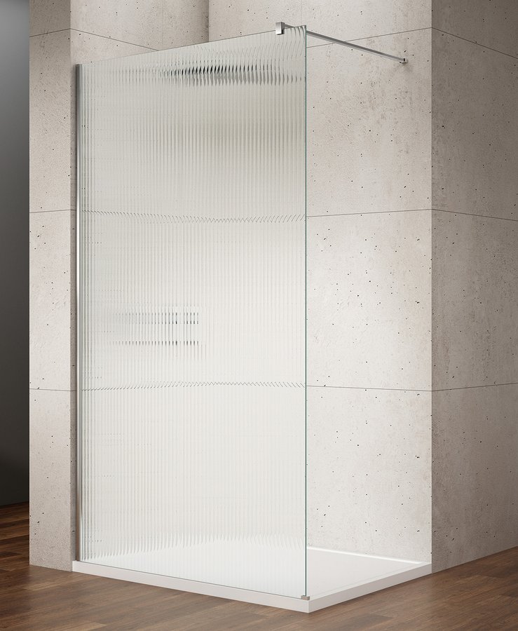 VARIO CHROME jednodílná sprchová zástěna k instalaci ke stěně, sklo nordic, 1000 mm GX1510-05
