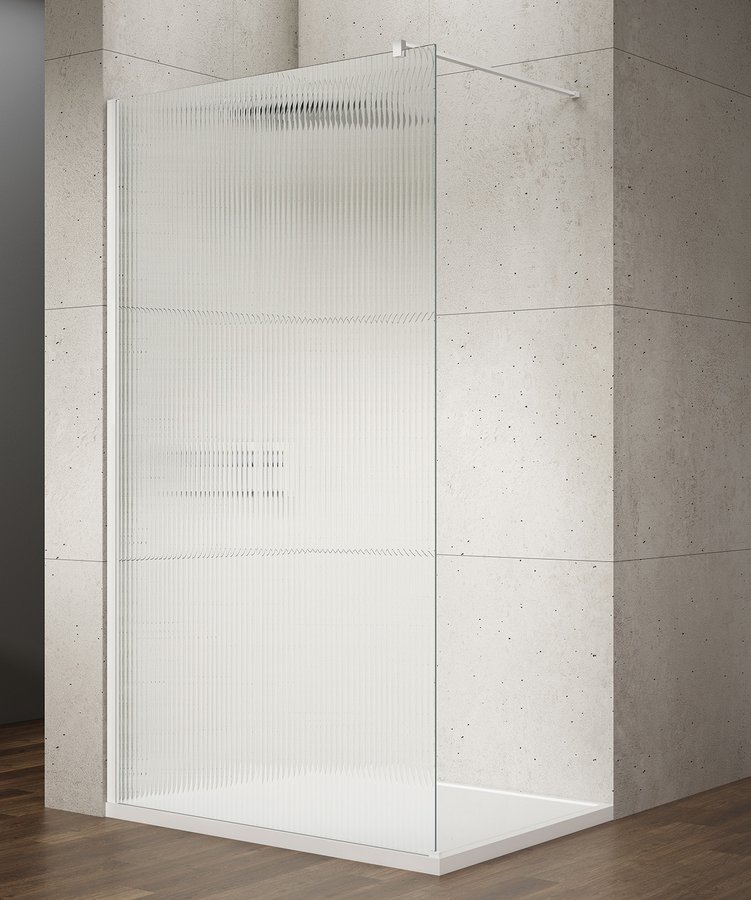 VARIO WHITE jednodílná sprchová zástěna k instalaci ke stěně, sklo nordic, 1000 mm GX1510-07