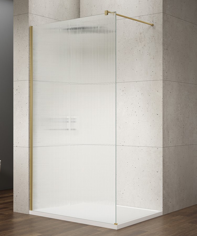 VARIO GOLD jednodílná sprchová zástěna k instalaci ke stěně, sklo nordic, 800 mm GX1580-08