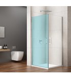 Photo: LORO One-piece Shower Door for corner entrance 900 mm, clear glass