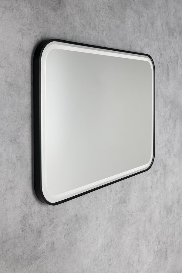 Sapho CETIS zrcadlo s LED osvětlením 100x70cm, černá mat CT100