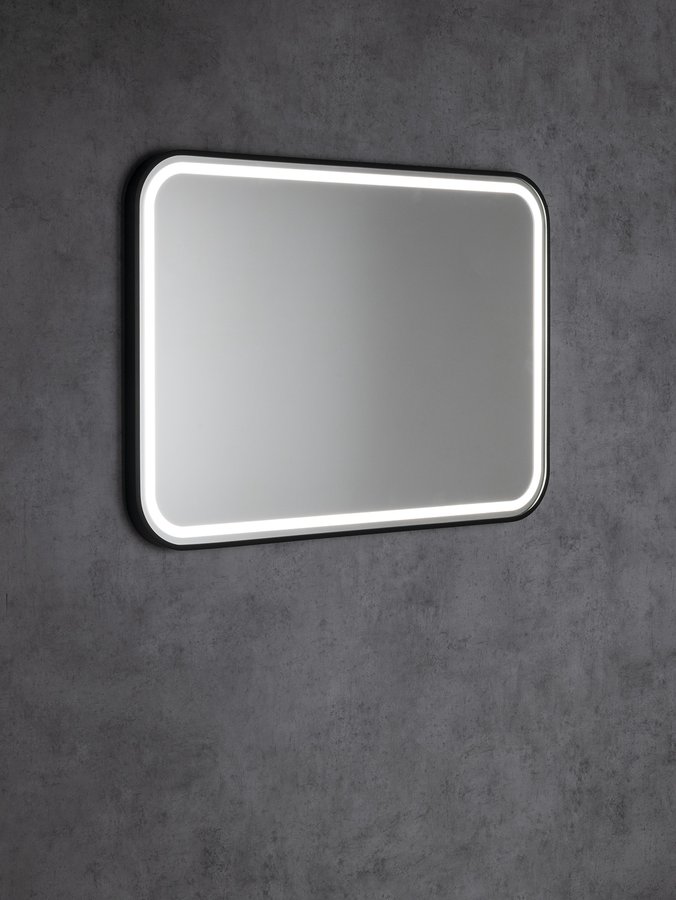 Sapho CETIS zrcadlo s LED osvětlením 100x70cm, černá mat CT100