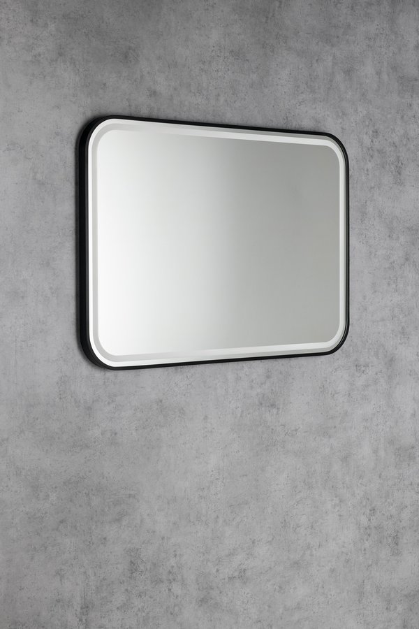 Sapho CETIS zrcadlo s LED osvětlením 100x70cm, černá mat CT100