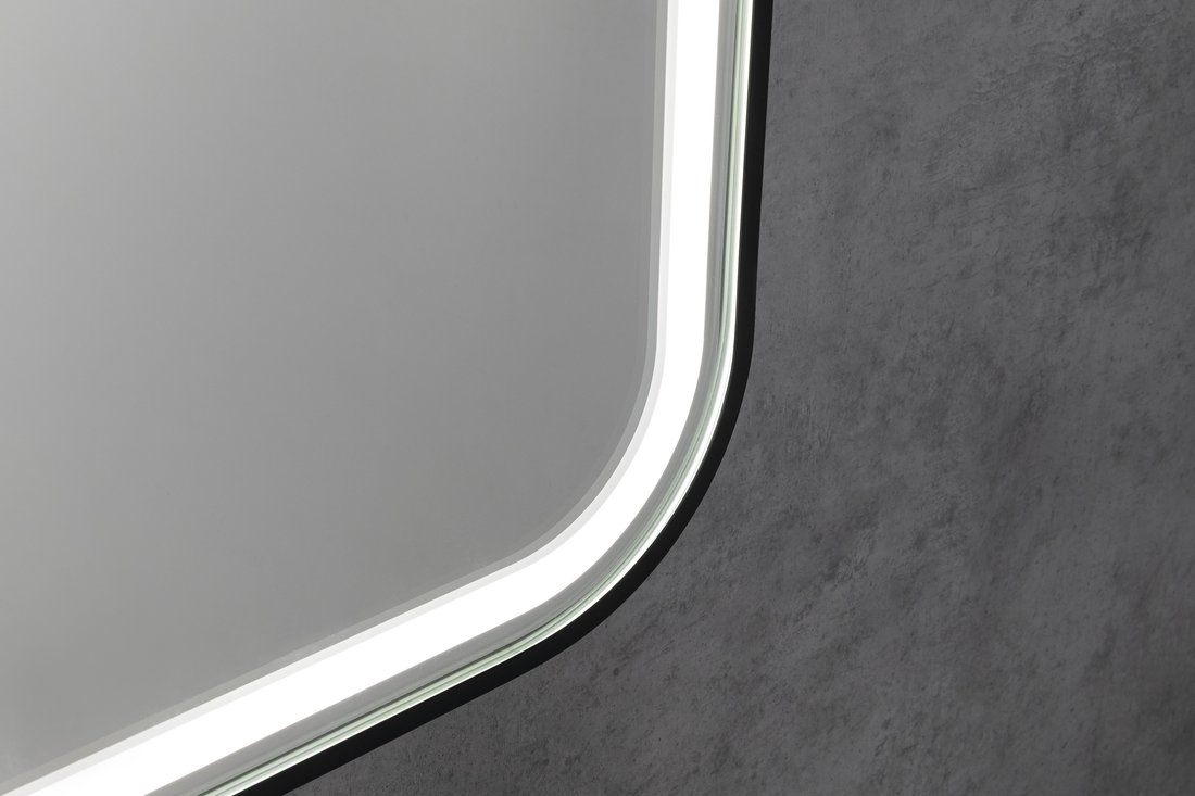 Sapho CETIS zrcadlo s LED osvětlením 100x70cm, černá mat CT100