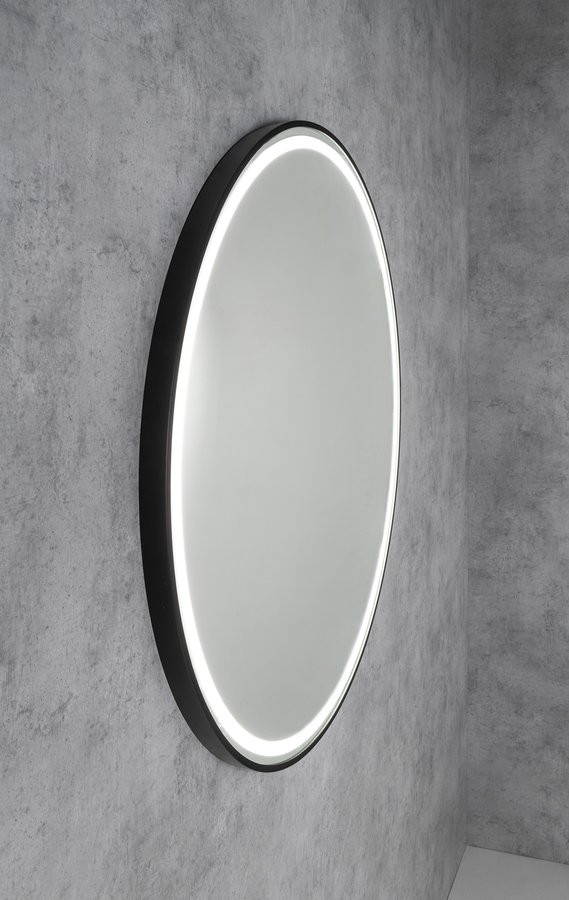 Sapho KADRIS kulaté zrcadlo s LED osvětlením ø 100cm, černá mat KD100