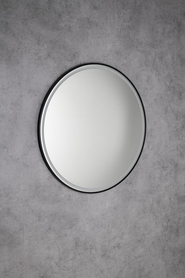Sapho KADRIS kulaté zrcadlo s LED osvětlením ø 100cm, černá mat KD100
