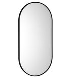 Photo: AROWANA oval mirror in frame 45x90cm, black mat