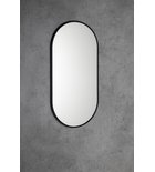 Photo: AROWANA oval mirror in frame 45x90cm, black mat