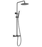 Photo: Duschsäule mit Thermostat-Armatur, Schwarz