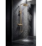 Photo: Duschsäule mit Thermostat-Armatur, Gold matt
