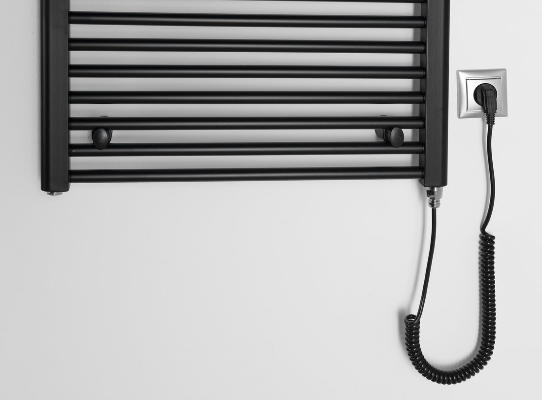 Aqualine DIRECT-E elektrické otopné těleso rovné 600x960 mm, 400 W, černá ILE96TB