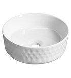Photo: ROMBO umywalka ceramiczna nablatowa, Ø 36cm, biały