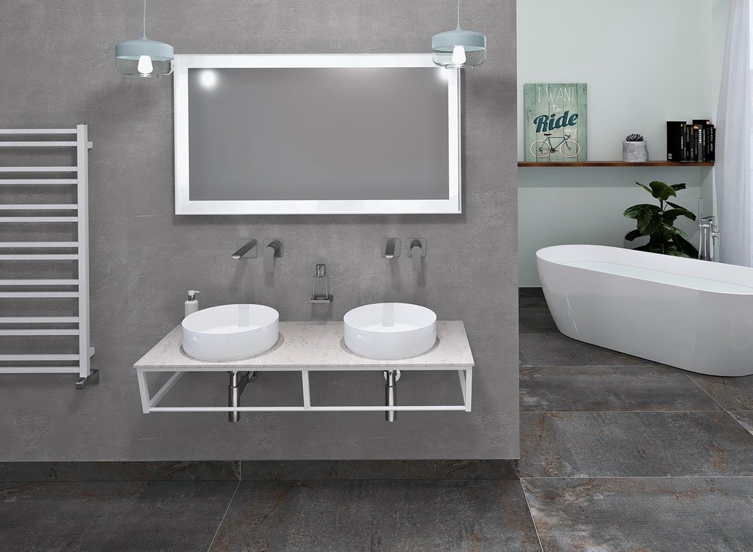 Sapho SKA deska Rockstone 606x463mm, bílá mat SKA600-0101