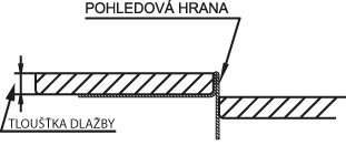 Sapho Spádová lišta, levá, výška 10mm, délka 1000mm, černá mat SPD10B-L