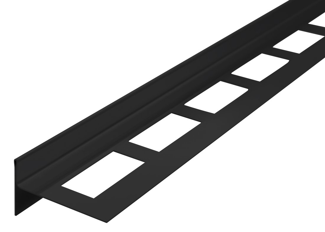 Sapho Spádová lišta, levá, výška 10mm, délka 1000mm, černá mat SPD10B-L