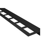 Photo: Nerezová lišta spádovacia, pravá, výška 10mm, dĺžka 1000mm, čierna mat