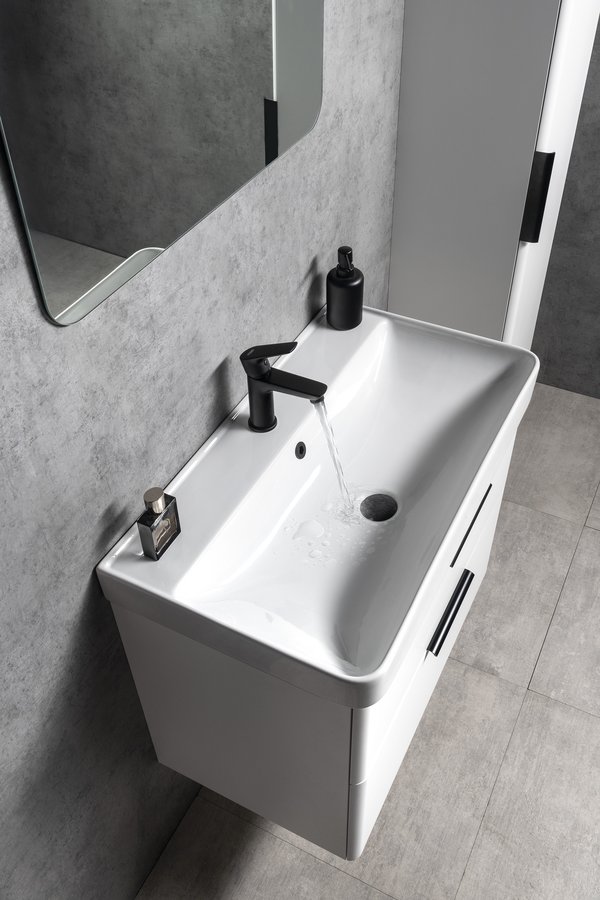 Aqualine ZEN keramické umyvadlo nábytkové 80x45cm, bílá 3080