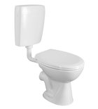 Photo: Combi Toilet, Dual Flush Button 4,5/6l, P-trap, white
