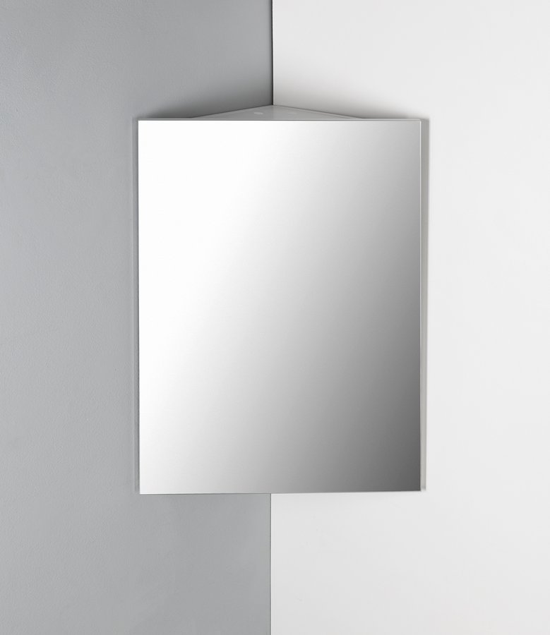 Aqualine ZOJA/KERAMIA FRESH rohová zrcadlová skříňka 37x72x37cm, bílá 50352