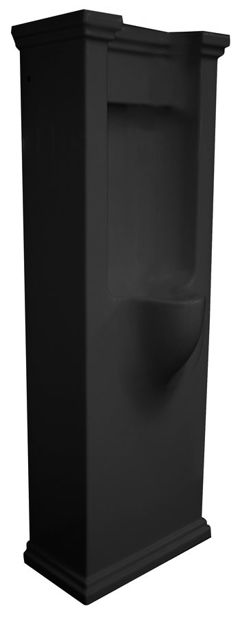 WALDORF urinál na postavení se zakrytým přívodem vody 44x124,5cm, včetně sifonu, černá mat 413131