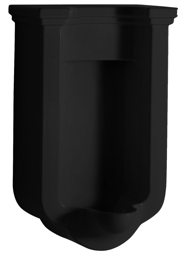 WALDORF urinál se zakrytým přívodem vody, 44x72cm, černá mat 413031