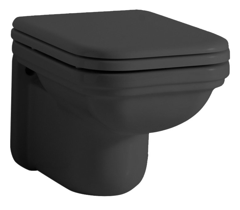 WALDORF závěsná WC mísa, 37x55cm, černá mat 411531