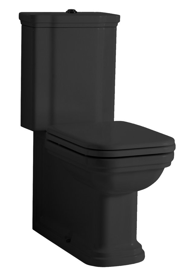 Kerasan WALDORF WC kombi mísa 40x68cm, spodní/zadní odpad, černá mat 411731