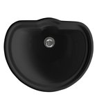 Photo: RETRO Recessed Ceramic Washbasin 50x41cm, black matt