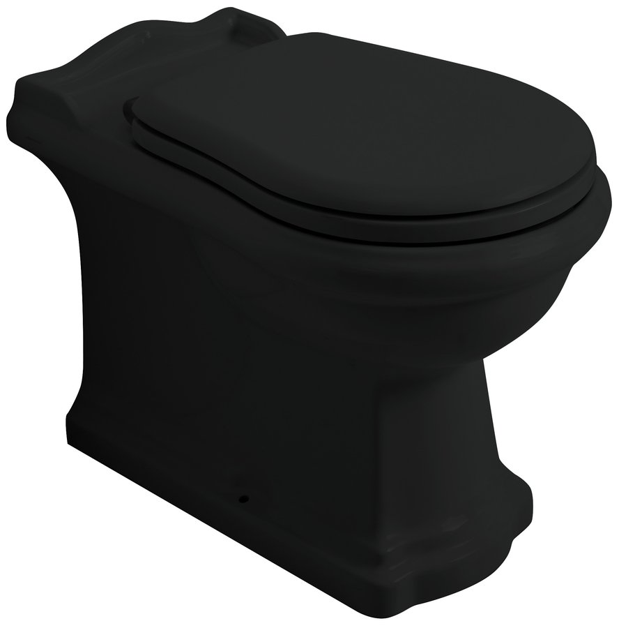 RETRO WC mísa stojící, 39x61cm, spodní/zadní odpad, černá mat 101631